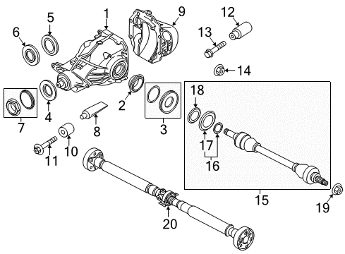 2012 BMW 535i GT Axle & Differential - Rear Dust Plate, Outer Diagram for 33131428097