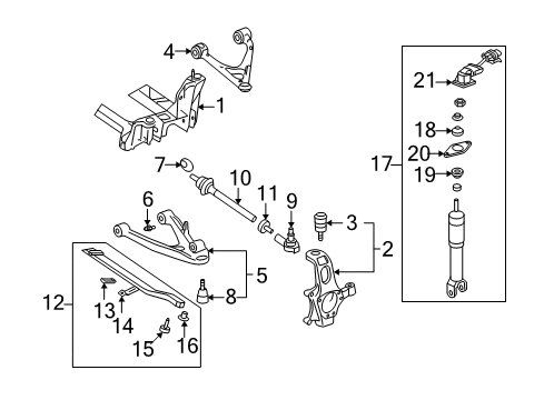 2006 Chevrolet Corvette Rear Suspension, Lower Control Arm, Upper Control Arm, Ride Control, Suspension Components Rear Spring Assembly Diagram for 15233390