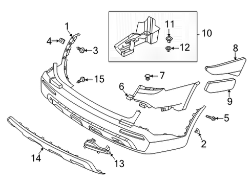 2021 Kia Sorento Bumper & Components - Rear Pad-Rear Bumper, UPR Diagram for 866V2R5000