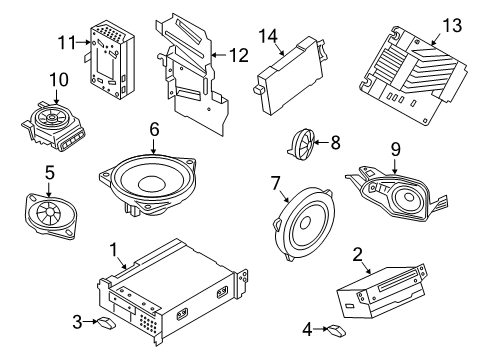 2020 BMW Z4 Sound System TOP-HIFI MID-RANGE LOUDSPEAK Diagram for 65132622469