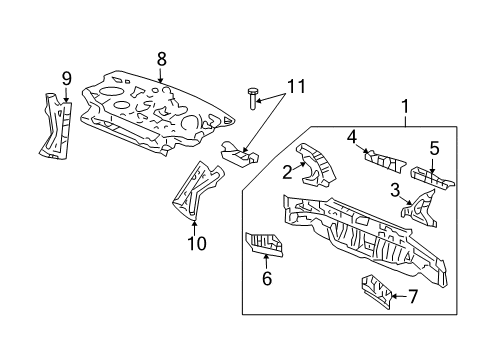 2004 Honda Accord Rear Body Damper, Rear Parcel Dynamic Diagram for 74799-SDA-A02