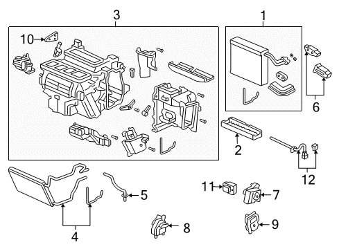 2007 Honda Accord A/C & Heater Control Units Display, Panel Power *NH482L* (UA BLACK METALLIC) Diagram for 39177-SDA-L91ZA