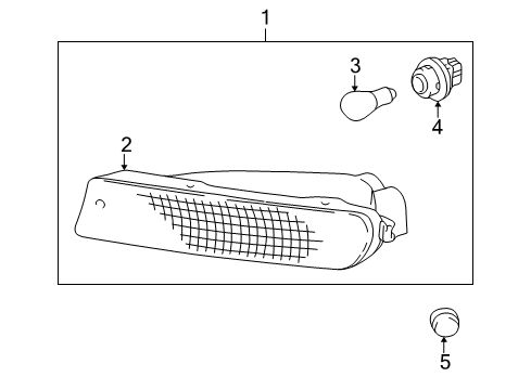 1996 Toyota RAV4 Bulbs Lens & Housing Diagram for 81521-42020