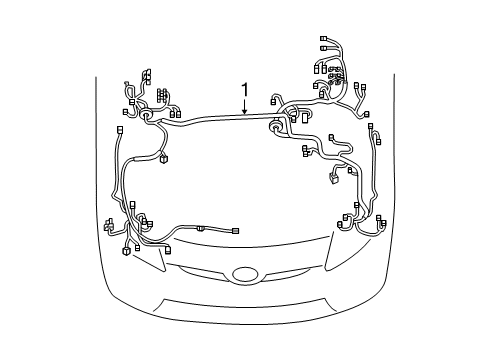 2014 Toyota Prius V Wiring Harness Engine Harness Diagram for 82111-47643