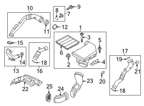 2018 BMW X4 Powertrain Control AIR DUCT, BOTTOM Diagram for 13718642279