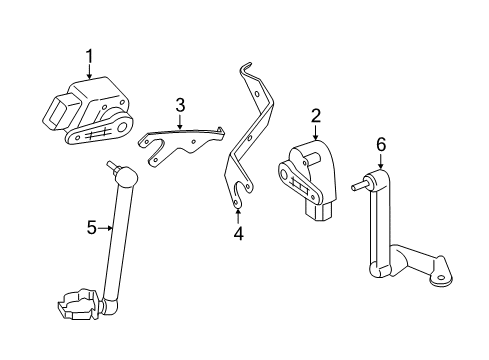 2014 BMW 335i GT xDrive Electrical Components Regulating Rod Diagram for 37146852017