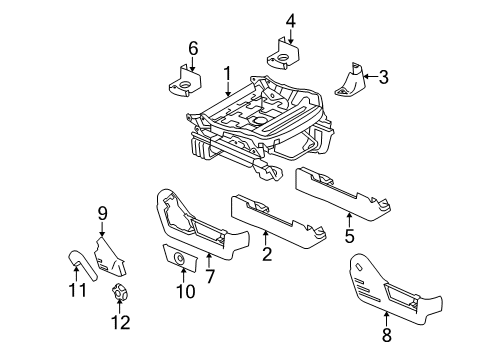 2009 Ford F-150 Tracks & Components Valance Diagram for 9L3Z-1562186-GA