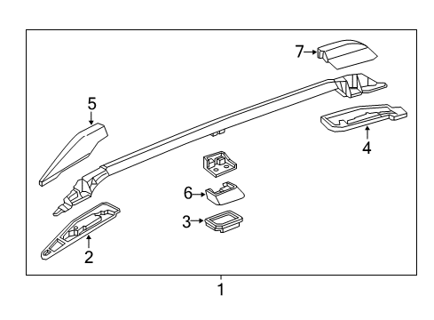 2013 Acura TSX Luggage Carrier Cover, Left Front (Mirror Metallic) Diagram for 75286-TL4-G01ZA