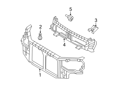 2011 Hyundai Sonata Automatic Temperature Controls Carrier Assembly-Front End Module Diagram for 64101-4R000