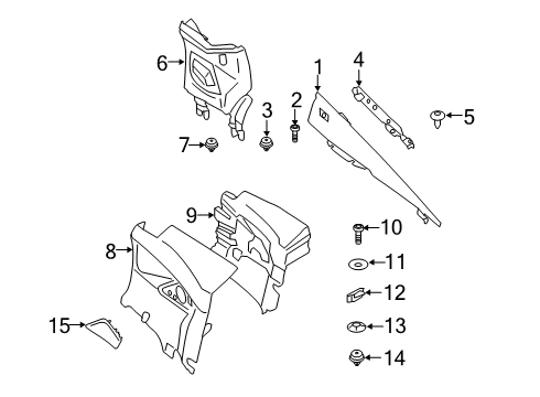 2021 BMW 840i xDrive Interior Trim - Quarter Panels LATERAL TRIM PANEL, RIGHT Diagram for 51418089102