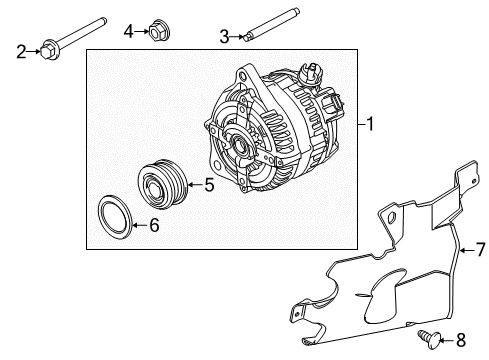 2011 Ford Mustang Alternator Alternator Diagram for BR3Z-10346-D