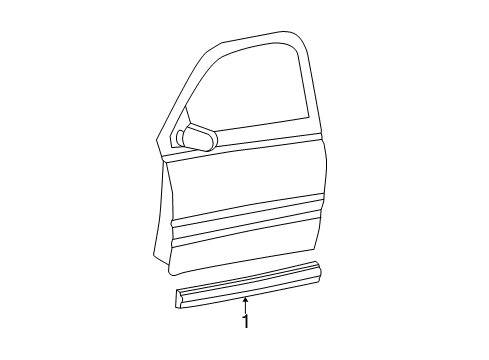 2007 Dodge Ram 2500 Exterior Trim - Door Molding-Front Door Diagram for 5HC19AXRAA