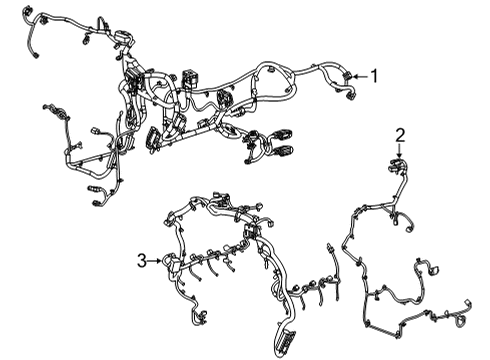 2020 Chevrolet Silverado 3500 HD Wiring Harness Harness Diagram for 12707876