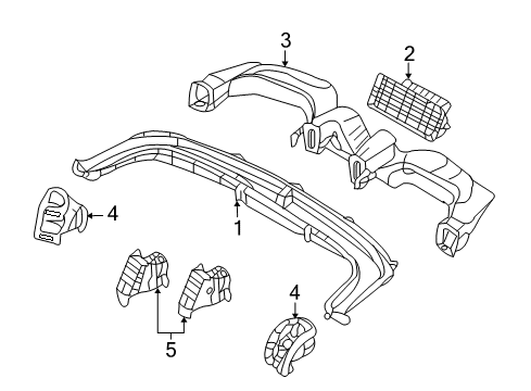 2008 Hyundai Entourage Ducts Duct Assembly-Side Air Ventilator, RH Diagram for 97480-4D000-VA
