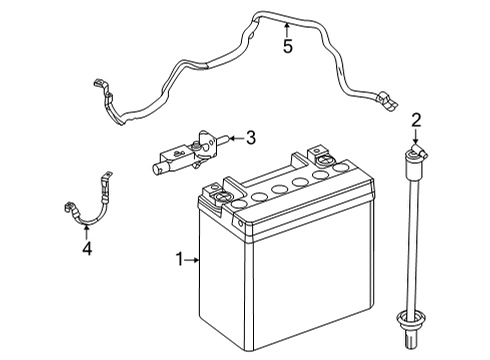 2021 Jeep Grand Cherokee L Battery BATTERY NEGATIVE Diagram for 68530015AB