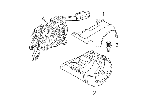 2012 BMW 328i Switches Steering Column Switch Diagram for 61319169764