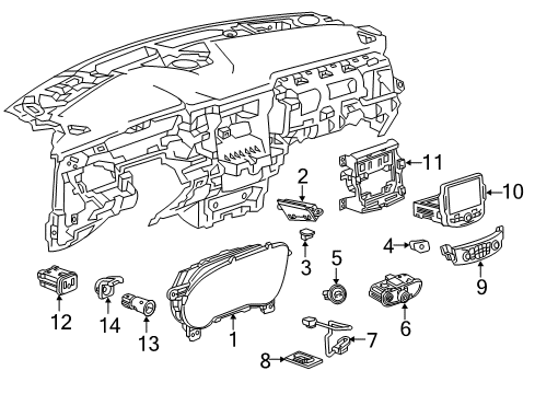 2021 Chevrolet Traverse Switches Hazard Switch Diagram for 23335204