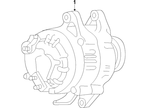 2021 Jeep Wrangler Alternator Generator-Engine Diagram for 68452771AD