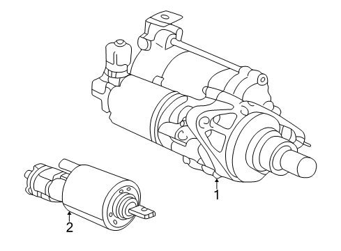 2000 Honda Civic Starter Starter Motor Assembly (Sm-44210-1K) (Mitsuba) Diagram for 31200-P2A-014