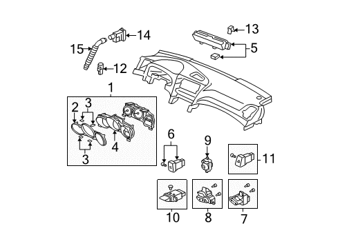 2004 Acura TL Switches Sensor Assembly, Position Diagram for 28900-RDG-013