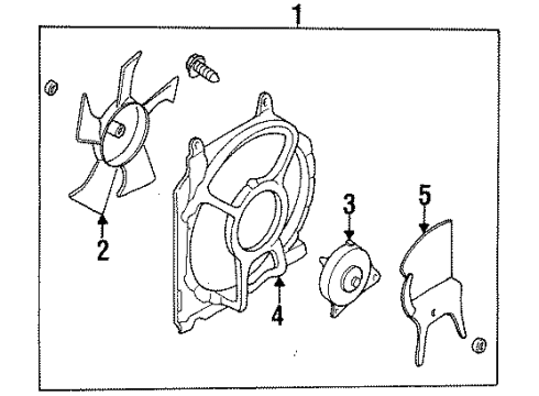 1998 Nissan 200SX A/C Condenser Fan Fan And Motor Assembly CONDENSOR Diagram for 92120-8B700