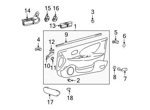 2001 Hyundai Sonata Front Door Switch Assembly-Mirror Remote Control Diagram for 93574-38000