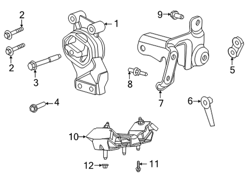 2022 Ram 1500 Automatic Transmission Stud-Double Ended Diagram for 6513339AA