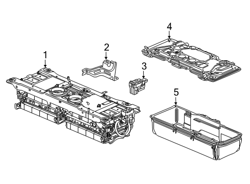 2019 Acura MDX Battery Frame, Rear Battery Diagram for 1D340-5WS-A00ZZ