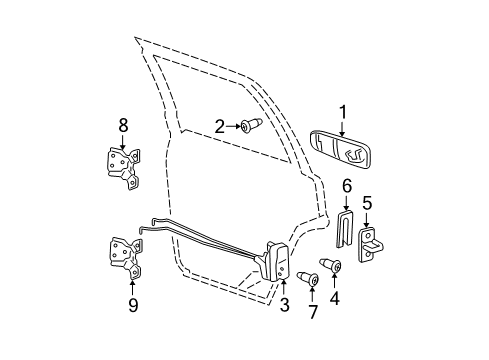 2010 Jeep Grand Cherokee Rear Door Rear Door Window Regulator Diagram for 55394229AG