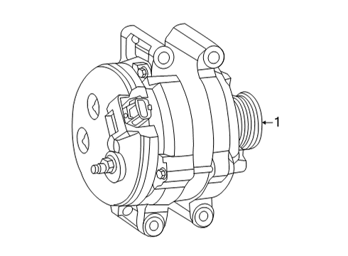 2021 Jeep Grand Cherokee L Alternator ENGINE Diagram for 68412560AB