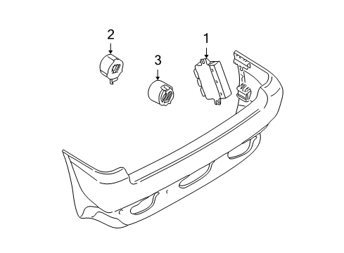 2002 BMW X5 Electrical Components Control Unit, Active Pdc Diagram for 66216942668