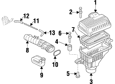 1998 Acura CL Filters Tube, Side Branch Diagram for 17251-P8A-A00