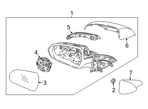 2019 Hyundai Elantra GT Mirrors Cover Assembly-Front Door QDRNT Inner, LH Diagram for 87650-G3000-TRY