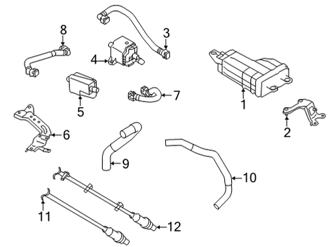 2022 Toyota GR86 Emission Components Canister Hose Diagram for SU003-10568