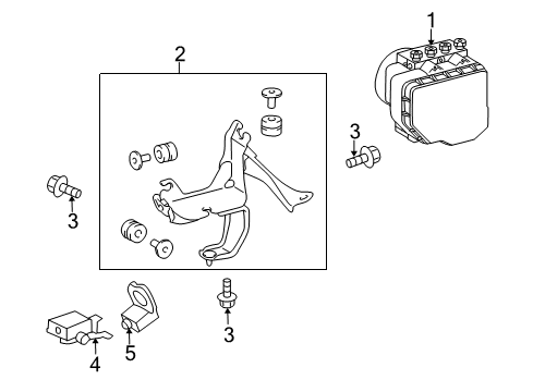 2014 Lexus IS250 ABS Components ACTUATOR Assembly, Brake Diagram for 44050-53780