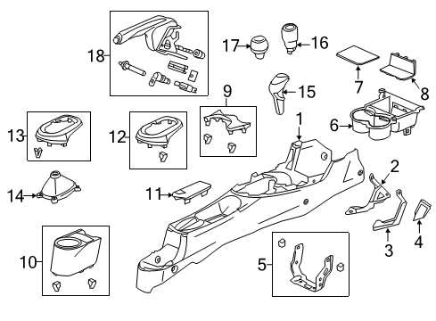 2013 Honda CR-Z Parking Brake Knob Sub-Assy., Select Lever *NH167L* (GRAPHITE BLACK) Diagram for 54131-SZT-A52ZC