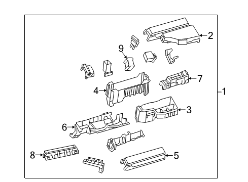 2017 Nissan Murano Fuse & Relay Cover-FUSIBLE Link Holder Diagram for 24382-5AF0C