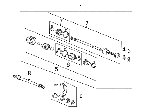 2005 Kia Optima Drive Axles - Front Shaft Assembly-Drive, RH Diagram for 495003C693