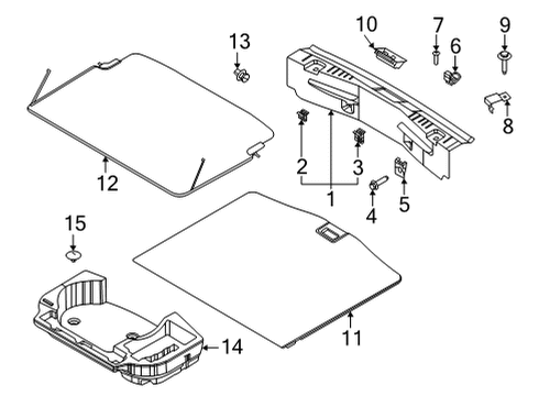 2021 Ford Mustang Mach-E Interior Trim - Rear Body Head Air Bag Bolt Diagram for -W500214-S442