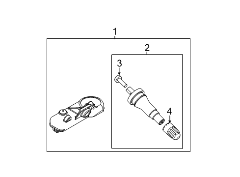 2012 Ford Taurus Tire Pressure Monitoring Tire Pressure Sensor Diagram for BB5Z-1A189-A