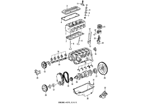 1987 Buick Skyhawk Engine Parts, Mounts, Cylinder Head & Valves, Camshaft & Timing, Oil Pan, Oil Pump, Crankshaft & Bearings, Pistons, Rings & Bearings Fuel Pump Assembly Diagram for 6471941