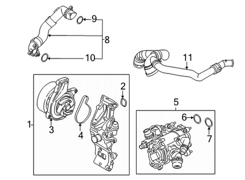 2022 BMW M235i xDrive Gran Coupe Water Pump Isa Screw Diagram for 07129907266