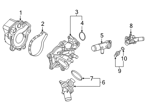 2020 Honda Insight Powertrain Control Cover Complete Diagram for 19315-6L2-A00
