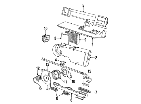 1993 Dodge Grand Caravan Auxiliary Heater & A/C Tube AUXILARY A/C EXTENSIO Diagram for 4462234