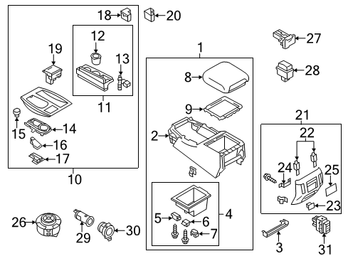 2012 Infiniti QX56 Heated Seats Mask-Tv Tuner Diagram for 68474-1LA0A