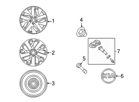 2022 Kia Sorento Wheels Wheel Assembly-Aluminium Diagram for 52910R5230