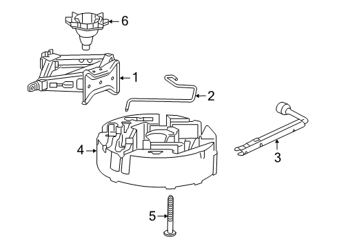 2017 Buick Regal Jack & Components Jack Carrier Bolt Diagram for 13348508