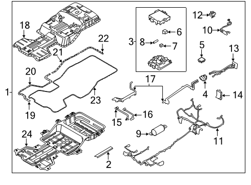 2021 Hyundai Ioniq Battery Gasket Assembly-Waterproof Diagram for 37528-G7500