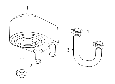 2010 Chrysler 300 Oil Cooler Engine Oil Cooler Diagram for 4892422AA