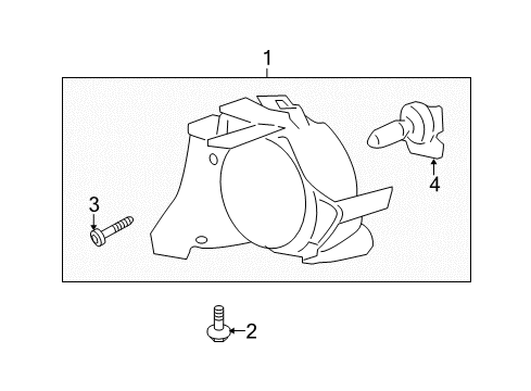 2014 Chevrolet Captiva Sport Fog Lamps Fog Lamp Assembly Diagram for 96830934